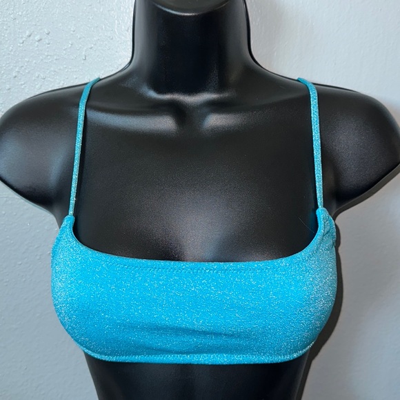 Baby blue sparkle bathing suit top - Picture 2 of 7